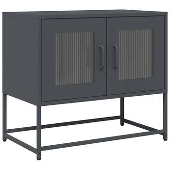 Mueble Para Tv | Mueble De Salón | Mesa De Tv Acero Laminado En Frío Antracita 68x39x60,5 Cm