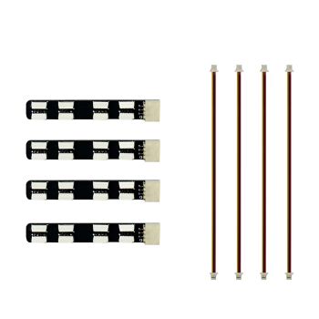 4PCS GEMFAN LED 08 / LED 20 5V Cinta LED programable para brazo / Módulo controlador CU 2-6S para dron RC DIY FPV Racing