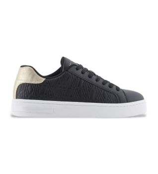 A|X Armani Exchange para mujer. XDX165XV891T780 Zapatillas logo negro (39), Plano, Cordones, Casual