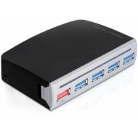 hub delock 5 puertos 5000 mbits usb 32 gen 1 modelo 61898 con fuente alimentacion