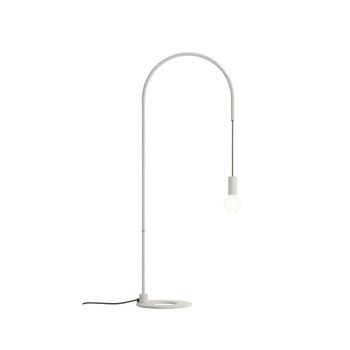 Lámpara de mesa zafferano en aluminio pintado blanco, h 113 cm
