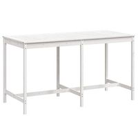 mesa de jardin  mesa de exterior madera maciza de pino blanca 2035x90x110 cm