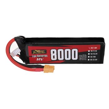 Batería ZOP Power 7.4V 8000mAh 60C 2S LiPo con conector XT60 para dron RC