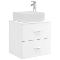 vanidad con lavabo de pared blanco 53 x 345 x 63 cm vidaxl