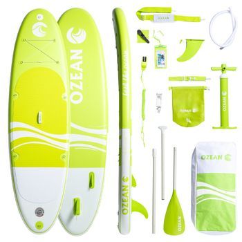 Tabla Paddle Surf 305cm Verde - Tabla De Stand Up Paddle Hinchables Para Mar, Ríos Y Lagos.