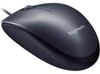 raton - logitech m90 ambidiestro con cable usb multiplataforma 1000dpi negro