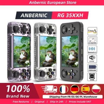 Anbernic-consola de juegos portátil RG35XX H, diseño de Joystick Dual, pantalla IPS de 3,5 pulgadas, reproductor de juegos de 3300 mAh, compatible con HDMI