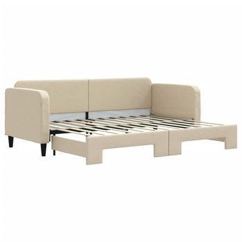 Cama Para Adulto | Cama Individual | Sofá Cama Nido Tela Crema 80x200 Cm
