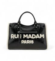 rue madam paris para mujer 1494 bolso shine tote negro osfa casual poliuretano