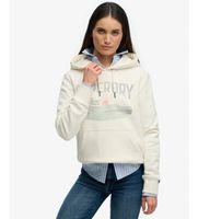 superdry para mujer w2012581a sudadera con capucha retro outdoor rlxd blanco roto s casual algodon manga larga