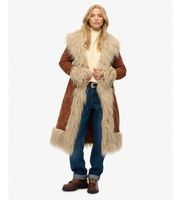 superdry para mujer w5012136a abrigo afghan marron m casual poliester