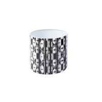 macetero decorativo de hierro negro y blanco h12