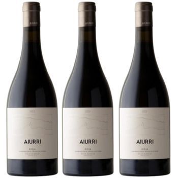 Aiurri Vino Tinto Con Crianza En Roble Francés Y Hormigón, Elabor 75 Cl 14 % Pack 3 Botellas