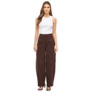 Vila Pantalones Chia Barrel Trousers - Coffee Bean para mujer