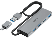 hub - hama 00200138 4 conexiones 5 gbits antracita