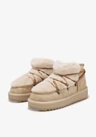 botas nordic trk fur low beige - beige