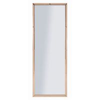 espejo de pared con marco de cristal rosa 55x2x150 cm