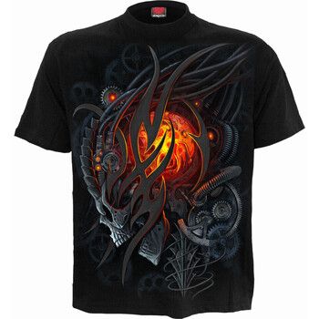 Spiral Camiseta Steampunk Skull para hombre
