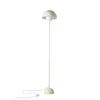 Lámpara De Pie En Forma Seta – Estilo Nórdico Moderno, Metal Color Crema, Casquillo E27 Sharom