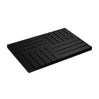 alfombra de bano de bambu - black - 44x625x418cm