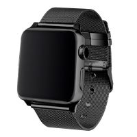 cool correa metal negro para apple watch 4244mm series 123456se