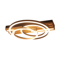 lampara de techo led nettlife de 44 w acabado en madera negra regulable diseno moderno tipo anillo ideal para dormitorio sala de estar cocina y pasillo con funcion de memoria