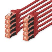 digitus 10x cable de red cat6 sftp s-stp 025 m rojo