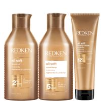 redken all soft thick hair care pack 3 products