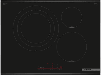 Placa inducción - Bosch PID775HC1E, 3 zonas, DirectSelect, PerfectFry Plus, 70 cm, Negro