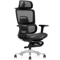 owlotech luxa silla de escritorio ergonomica mesh con reposapies negra