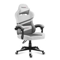 silla gaming huzaro force 44 ergonomica racing 130 kg tela grisblanca