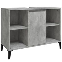 armario de almacenamiento  armario de lavabo madera contrachapada gris hormigon 80x33x60cm