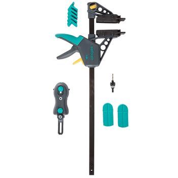 Wolfcraft 6988000 Abrazadera Abrazadera De Barra Gris, Turquesa