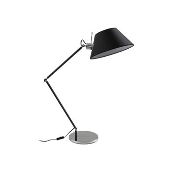 Lámpara de mesa de metal negro