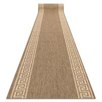 alfombra de pasillo sizal floorlux modelo 20014 color cafecolor mai 120x890 cm