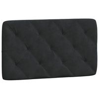 cabecero cama mueble de dormitorio de cama acolchado terciopelo 80 cm negro m020004479