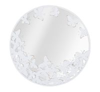 espejo de pared mariposas de metal blanco o 625x23 cm