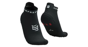 Compressport pro racing socks v4 0 run low negro blanco