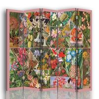 legendarte - biombo marianne north - maria rita minelli - separador de ambientes para interiores cm 180x170 5 paneles