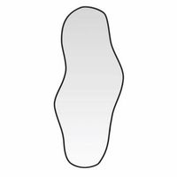 espejo de pared negro 100x45 cm vidaxl