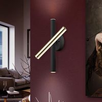 aplique led varas negro 15w
