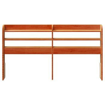 Cabecero Cama Mueble De Dormitorio De Cama Con Estantes Madera Maciza Pino 140 Cm Marrón M02_0004545