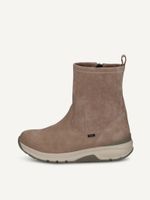 caprice bootie beige made of leather and synthetic without heel size 37
