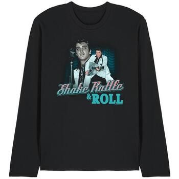 Elvis Presley Camiseta manga larga Shake Rattle Roll para hombre
