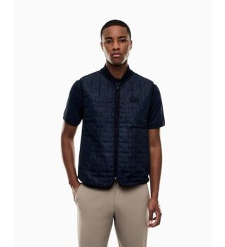 EA7 para hombre. 7M001294_AF21441 Chaleco Golf Pro Azul (M), Casual, Poliéster, Marino