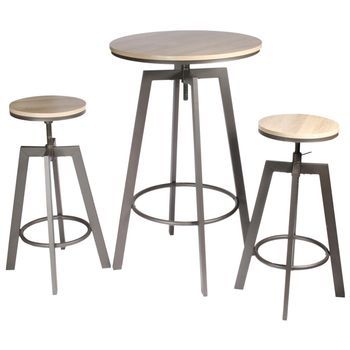 Juego Mesa Con 2 Taburetes