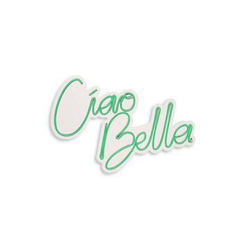 Iluminación Led Decorativa De Plástico Ciao Bella Verde 32x45x2 Cm