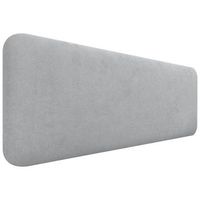 dhome cabecero tapizado liso redondeado tela para pared acusticos cabeceros absorbentes cabezal cama dormitorio gris claro 140cm