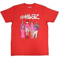 gorillaz tops y camisetas cracker island standing group para hombre