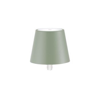 Lámpara Led Poldina Stopper De Zafferano, Recargable Y Portátil, Color Salvia, Con Batería Hasta 12 Horas